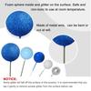 50 Pcs Ball Cake Toppe Glitter Foam Ball for Cake Decorating Decorations for Baby Shower Cake Birthday Cake Toppers Decorations