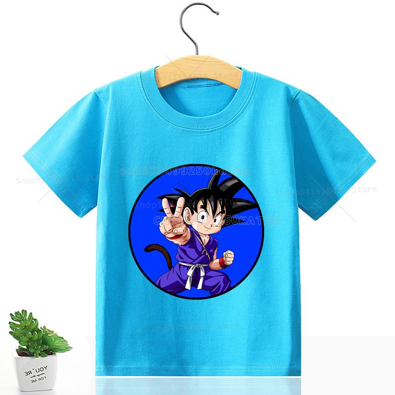 Dragons Ball Boy T Shirt Cartoon Summer Baby Clothes Son Goku Kids Tee Shirt Anime Printed Tops Short Sleeve Children Tees Gift