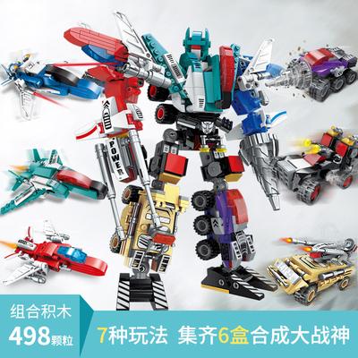 Enlightenment 1407-17 Building Blocks Fit Deformation City Engineering Mecha Children's Intelligence Assembled Toy Engineering