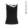 ELLASSAY Triacetate Draped Neck Tank Top