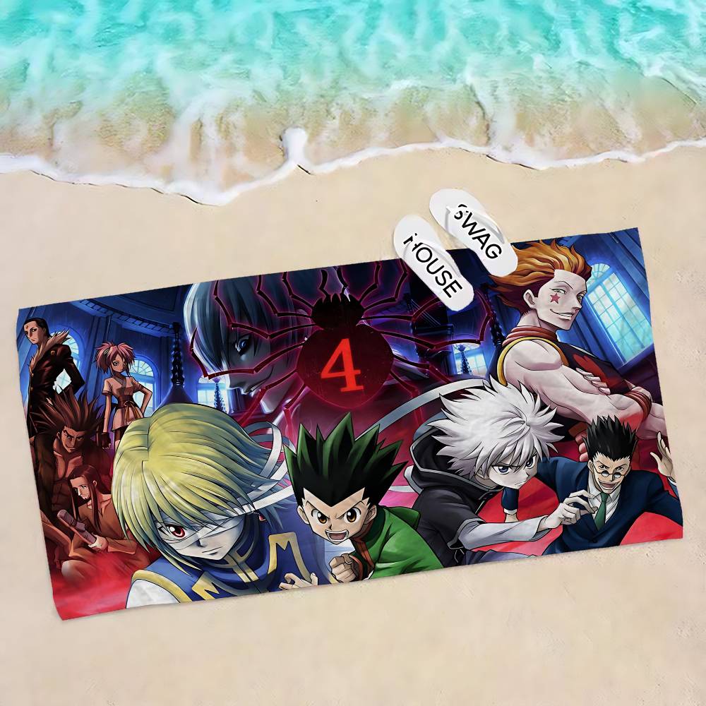 Cartoon Animation HUNTER X HUNTER Microfiber Beach Towel Absorbent Quick dry Soft Yoga Swimming Resort Mountain Climbing Towel