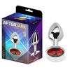 Anal Plug with Jewel Red Ruby Size S Aluminum