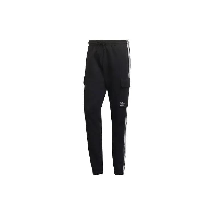 Adidas Originals 3 Stripes Knitted Sweatpants Men's Black (Unisex) Sports Pants HG4829