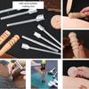 12Pcs Half-Round Cutter Punching Tool Leather Edging Burnisher Leather Edging Slicker Tool for Leather Belt Wallet Bag