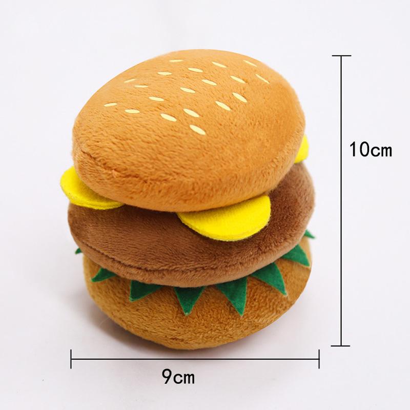 Funny French Fries Burger Plush Dog Toys Funny Interacative Squeak Chew Bite Puppies Toy Pets Supplies 2026