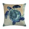 Ocean Breeze Turtle Pattern Double-sided Printed Pillow Cover Short Plush Suitable Living Rooms Bedrooms Throw Cushion Cover