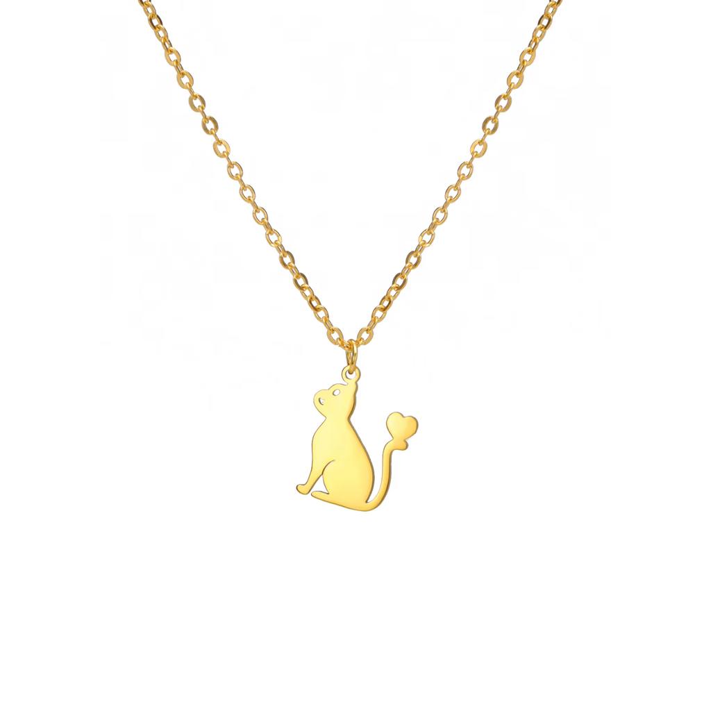 Squirrel Necklace for Women Animal Pendant Cute Charm Stainless Steel Jewelry on the Neck link Chain Accessories Birthday Gifts