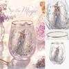 Printed Glass Cup for and Beverages, Household Drinking Tumbler with Pattern