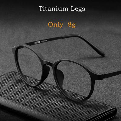 Ultralight Titanium Alloy TR90 Myopia Glasses Retro Round Optical Prescription Eyeglasses Frame Men and Women Oculos