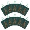 Green Christmas Tree Gift Bags for Storage 12Pcs Reusable Christmas Bags