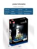 Compatible LEGO Lighthouse Toy: Rotating Light & Small Particle Building Blocks, Architectural Street View Model