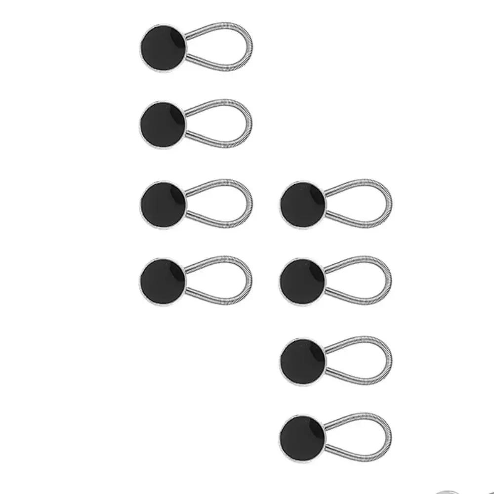8Pcs Metal Collar Button Extender Elastic Neck Extender Shirts Button Expanders Flexible Lengthen Buckle Collar Button Extender