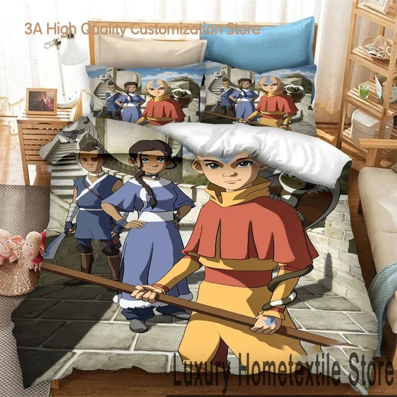 

Comforter 3D Print Avatar The Last Airbender Bedding Set Double Twin King Comforter Boys Girls Adults Bedroom Comforter (quilt)-EU Single(135*200cm)3pcs