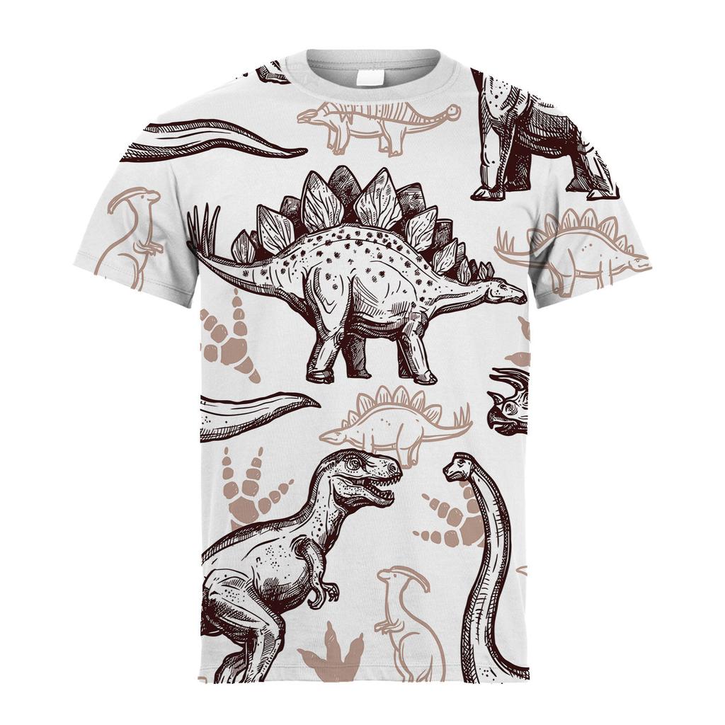 Kids Girl Boy Clothes Dinosaur T-Shirt Summer Short Sleeve Tees Boy Clothes Casual Comfy T Shirt Tops Children's Clothing