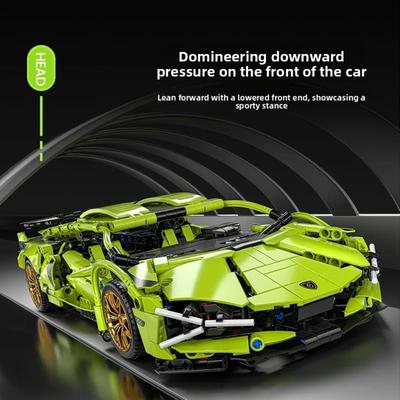 Technické Bugattied Stavební Bloky Lamborghini Hypercar Závodní Auto Model Sestavit Vozidlo Kostky Hračky Pro Kluky Děti Dárky