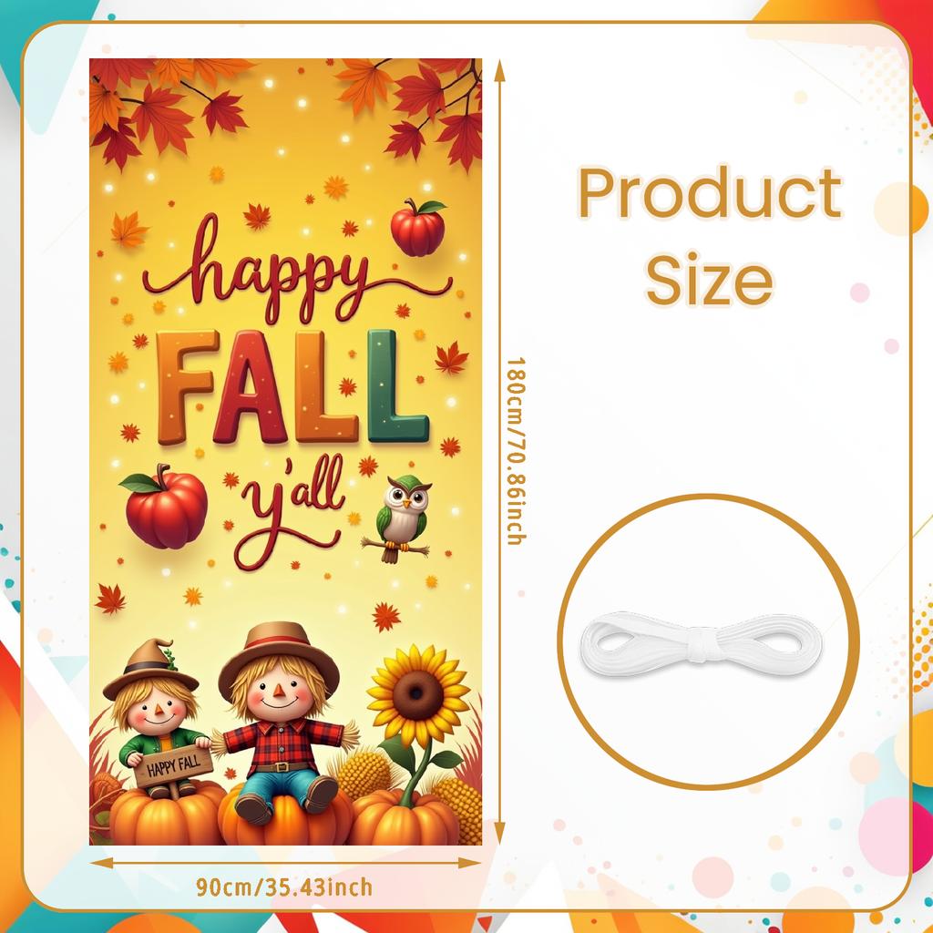 Seasonal Banner Theme Fall Decor Fall Banner Pumpkin Design Autumn Party For Home Decoration Seasonal Celebration Indoor Decor