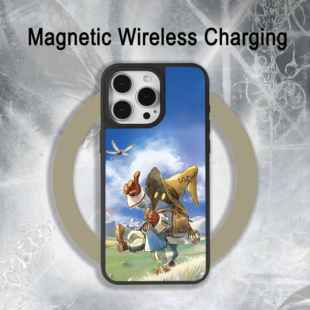 Moogle F-Final Fantasy Vivi Case For iPhone 17,16,15,14,13,12,11,Pro,Max,Plus,Mini,SE4,E Magnetic Magsafe Wireless Charging
