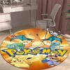 3DPikachu HD Cartoon Round Rug, Suitable for Decorating Living Rooms, Bedrooms, Sofas, and Playrooms; Non-slip Gift.