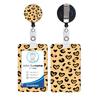 1PCS Classic Leopard Fashion Women Card Holder Cover Colorful Retractable Badge Reel Nurse Doctor Exhibition ID Card Clips Badge