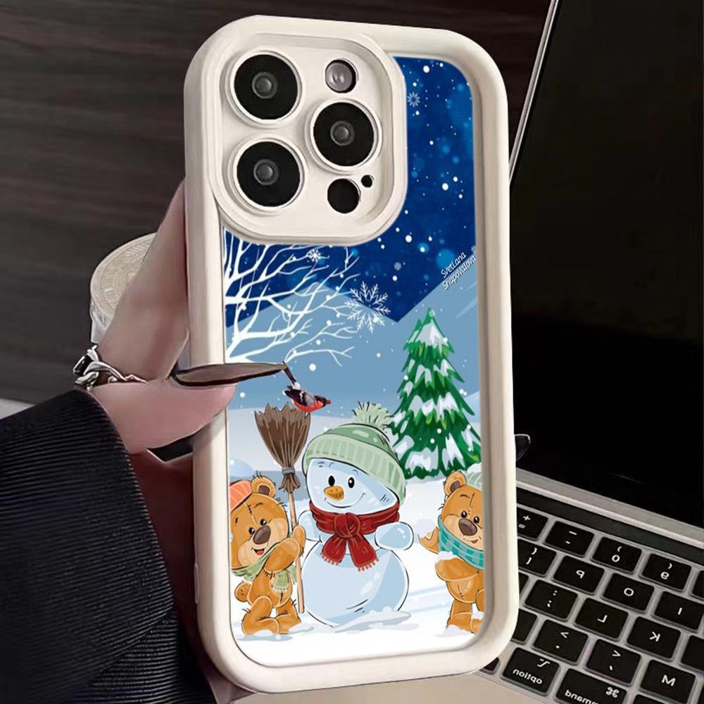 Ae108 Happy New Year Merry Christmas Phone Cases for Xiaomi 14T 12 11 Lite 5G NE Redmi 13C 14C 9a A3 Note 12 Pro 11s Angel Eye Ladder Protective Cover