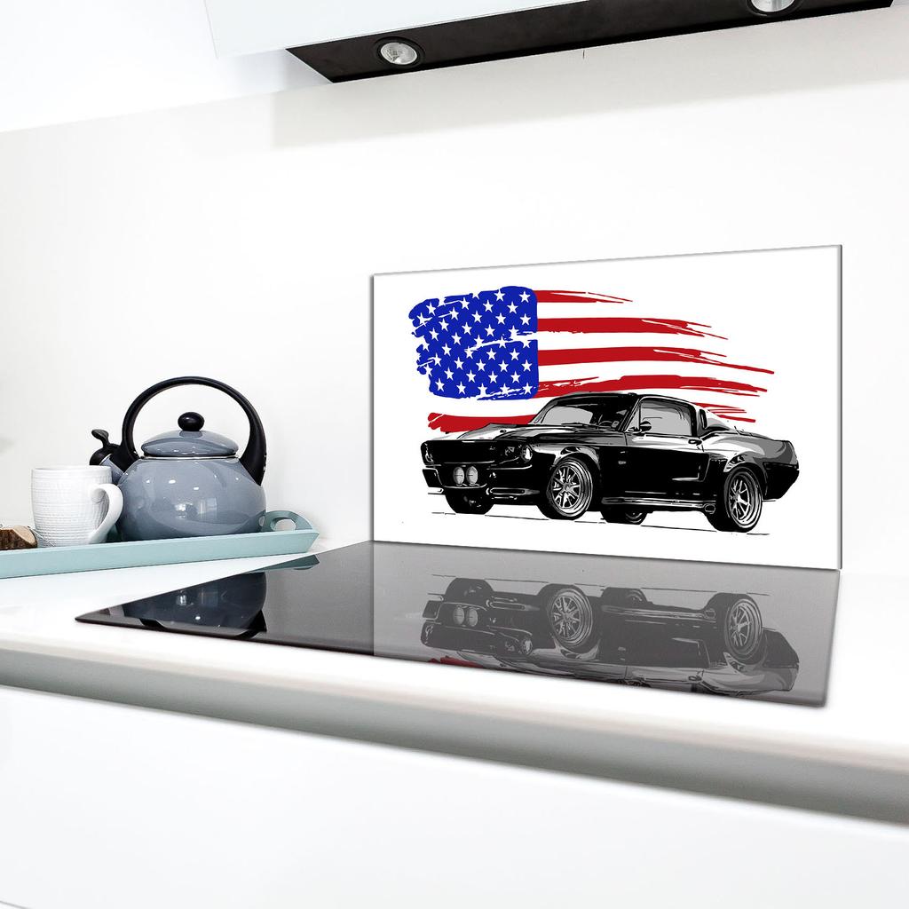 Szklana płyta ochronna na kuchenkę 90x52 Auto