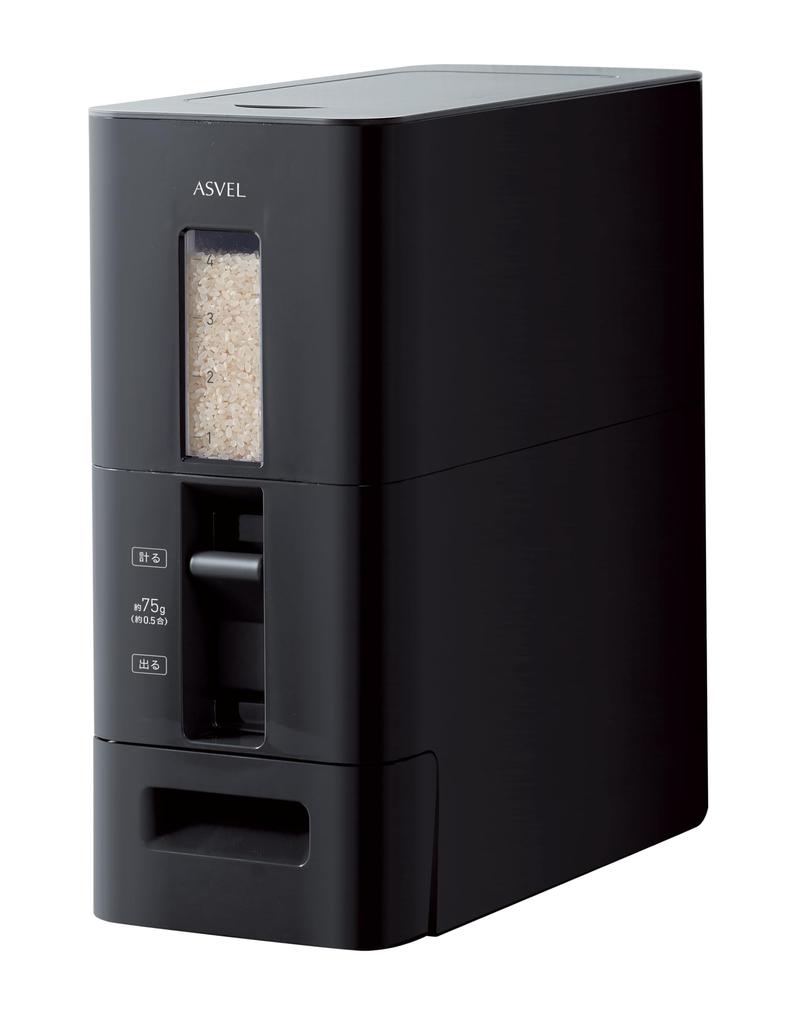 Asvel Measuring Rice 6kg Suitable for Slim with Total Glossy Interior Kitchen Stylish Rice Storage AZ-S Container, Capacity, Wash-Free Rice, Design,