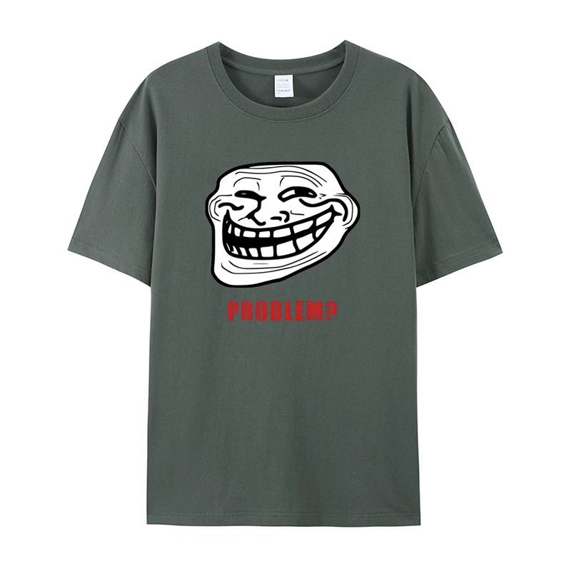 Men and Women Summer TROLLFACE MEME RAGE Funny TROLL JOKE INTERNET Shortsleeved Tshirt Men and Women Cotton