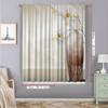 2PC Home Decoration Curtain Illustration Art Background With Pole Pocket Curtains, Kitchen, Coffee Shop, Living Room, Balcony