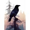 Black Crow Canvas Poster Watercolor Raven Animal Bird Wall Art Picture for Living Room Bedroom Bar Club Modern Home Decor Gift