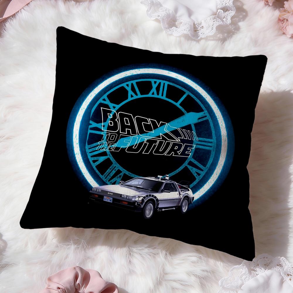 B-Back To The Future Cushion Cover Premium Comfort Reversible Pillow Cove -Two in One Design for Any Room & Car Interior