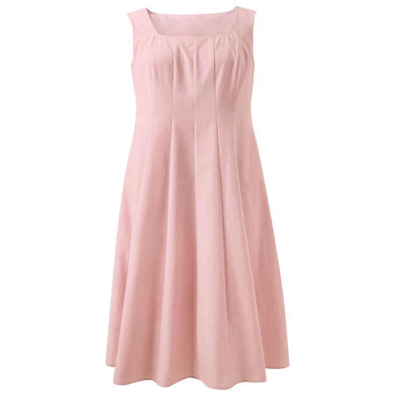 

Women s Plus Size Square Neck Sleeveless A-line Dress L