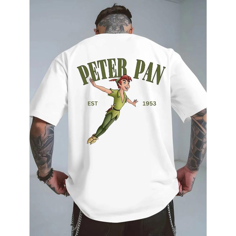 Summer Men's 100% Pure Cotton Casual Loose Plus Size Western Bull Head Pattern Printed Round Neck Short Sleeved T-shirt Top