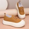 Women's Casual Shoes Thick-soled Round-toed Lace-up Height-enhancing White Shoes Fashionable Loafers