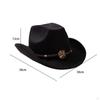 Casual Cowboy Hat Props Big Brims Sun Hats Costume Fancy Dress Cosplay for Play Women Men Travel