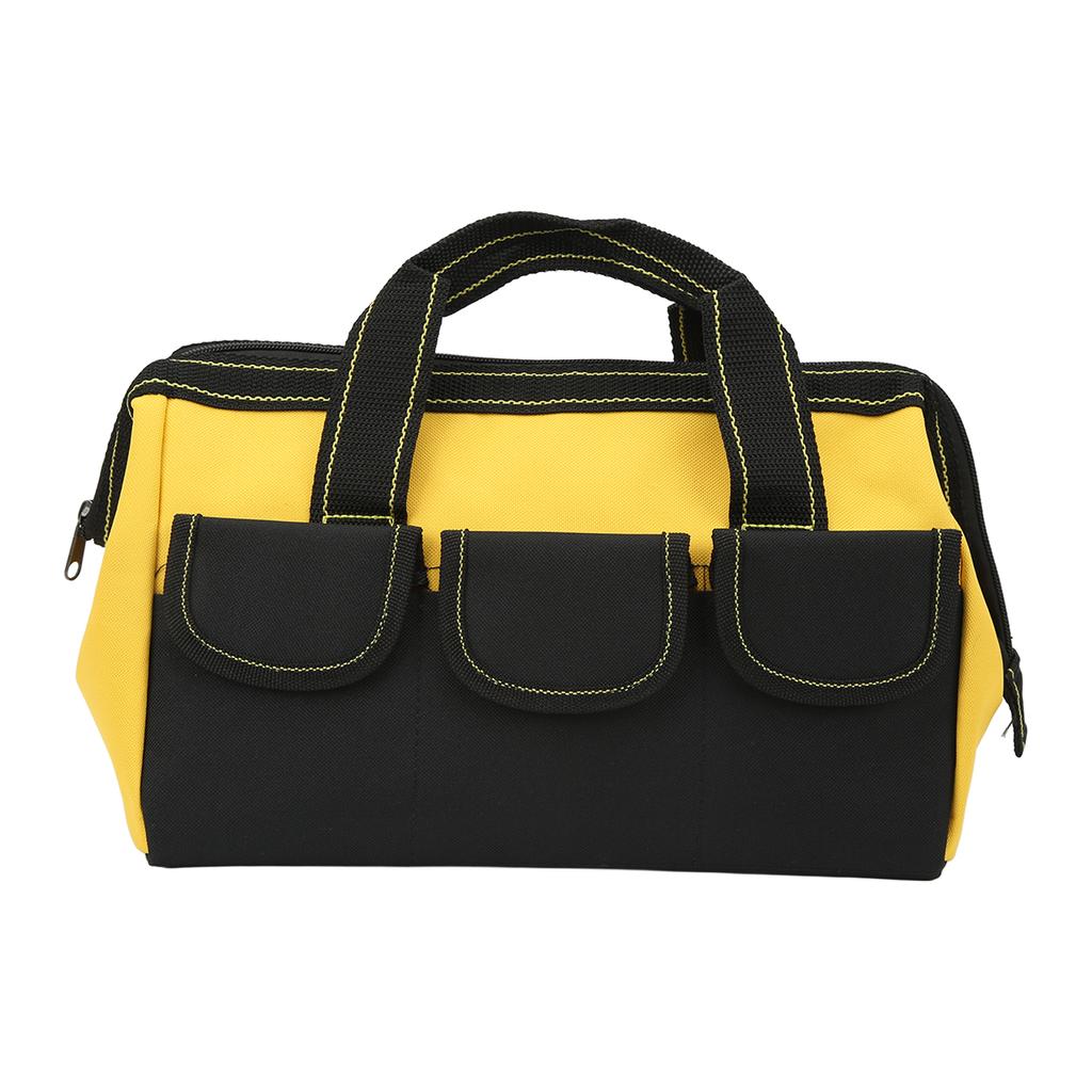 16-Zoll-Werkzeug-Aufbewahrungstasche mit breiter Öffnung, strapazierfähig, wasserdicht, tragbar, Handwerkzeug-Tragetasche, Gelb