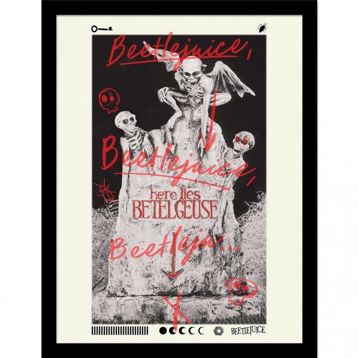 Beetlejuice Here Lies Betelgeuse Framed Poster