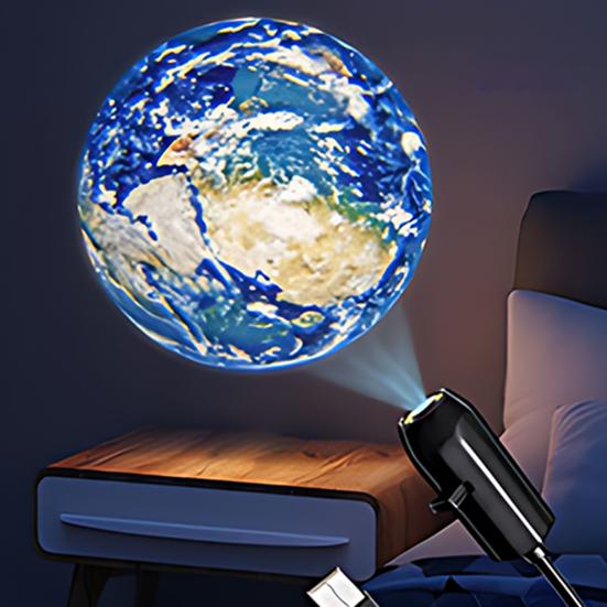 Star Projector Lamp 2-in-1 Night Light with Auto Motion Dawn Sensor Vibrant Aurora Northern