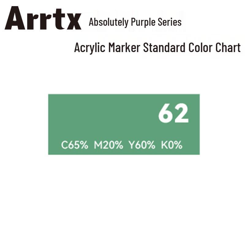 Arrtx Ataishi Akrylový marker s měkkým hrotem, Jeden kus, Absolutní fialová, Styl A/B, 30 barev, Voděodolný, Rychleschnoucí, Krycí.