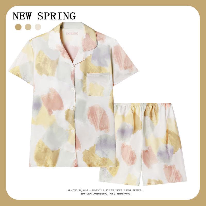 Women’s Cute Cotton Short Sleeve Pajama Set - Summer Style