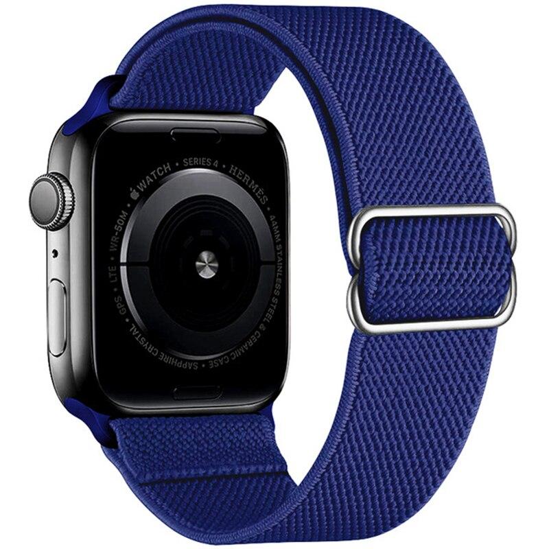 Pentru curea de ceas Apple, 44mm, 40mm, 38mm, 42mm, nailon elastic, bratara reglabila cu bucla solo iWatch series SE 6 5 4 3 2 curea