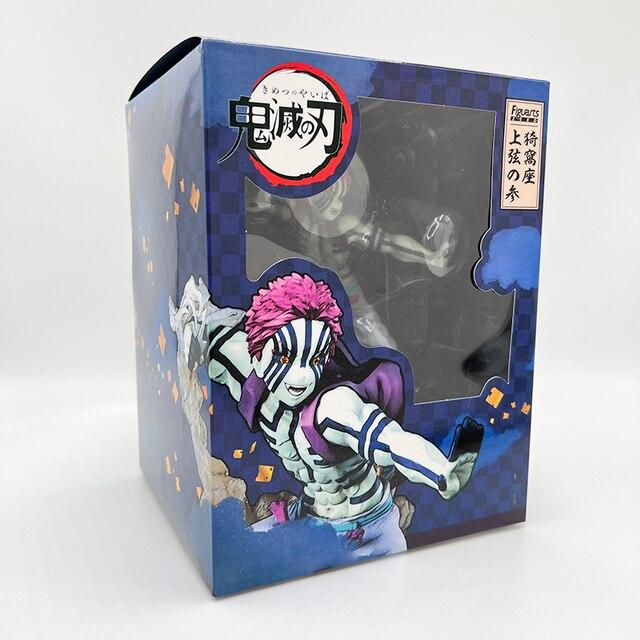 17cm Demon Slayer Akaza Anime Figure Figuarts Zero Akaza Upper Rank 3 Action Figure Kimetsu No Yaiba Figure Adult Model Doll Toy