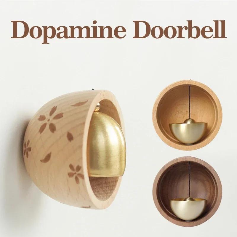 Wooden Door Bell Japanese Wind Chimes Bird Door Bell Wireless Doorbell for Home Entrance Reminder Wind Bells Vintage Decor