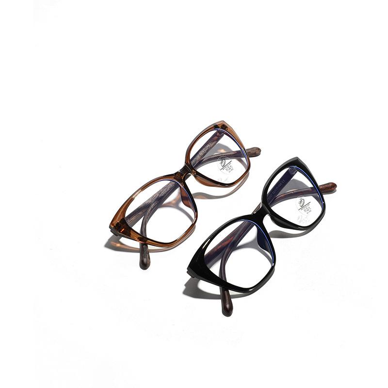 Glasses Cat'S Eye Black Frame Small Fragrance Can Be Matched With Myopia Flat Glasses Men'S High-End Plain Frame Glasses Women
