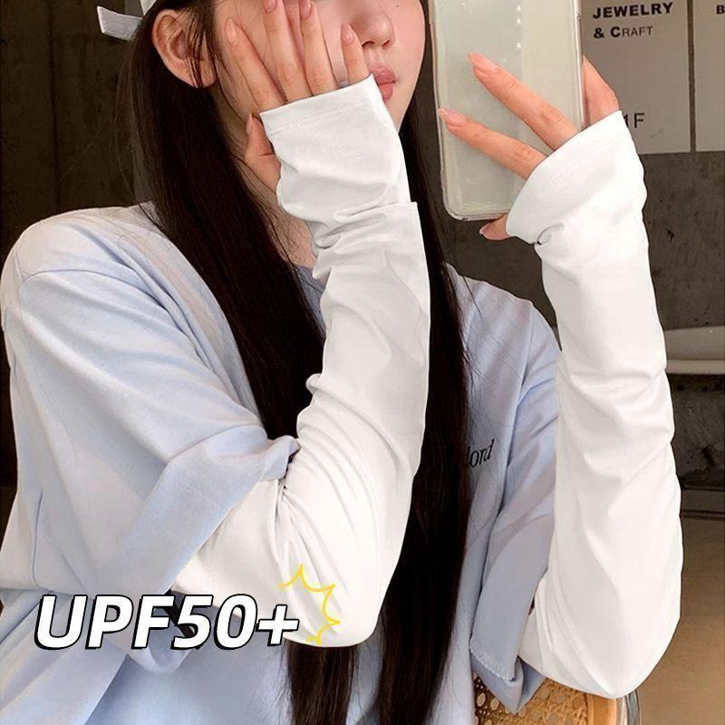 Lightweight Sun Arm Sleeves Breathable Cooling Effect Uv Protection Arm Sleeves Elastic Upf 50+ Ice Silk Arm Sleeves Outdoor