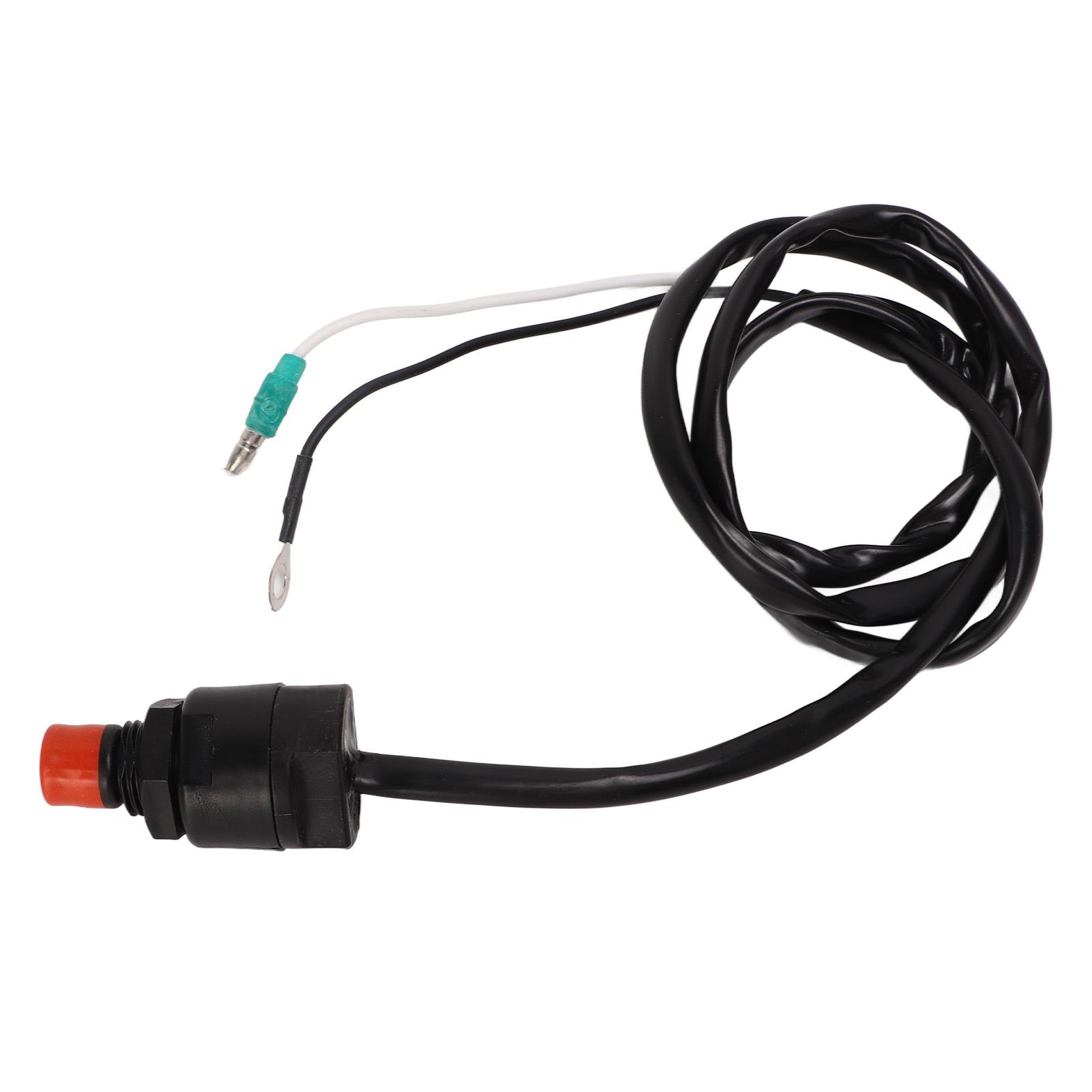 

Outboard Engine Stop Switch Universal Flameout Motor Emergency Cut Off Compact Part 95cm