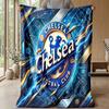 Chelsea FC Theme blanket Soft Flannel Blanket Plush Throw Blanket Cozy Sofa Bed Blanket for Home Decor