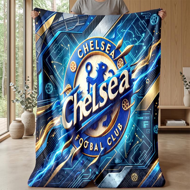 Chelsea FC Theme blanket Soft Flannel Blanket Plush Throw Blanket Cozy Sofa Bed Blanket for Home Decor