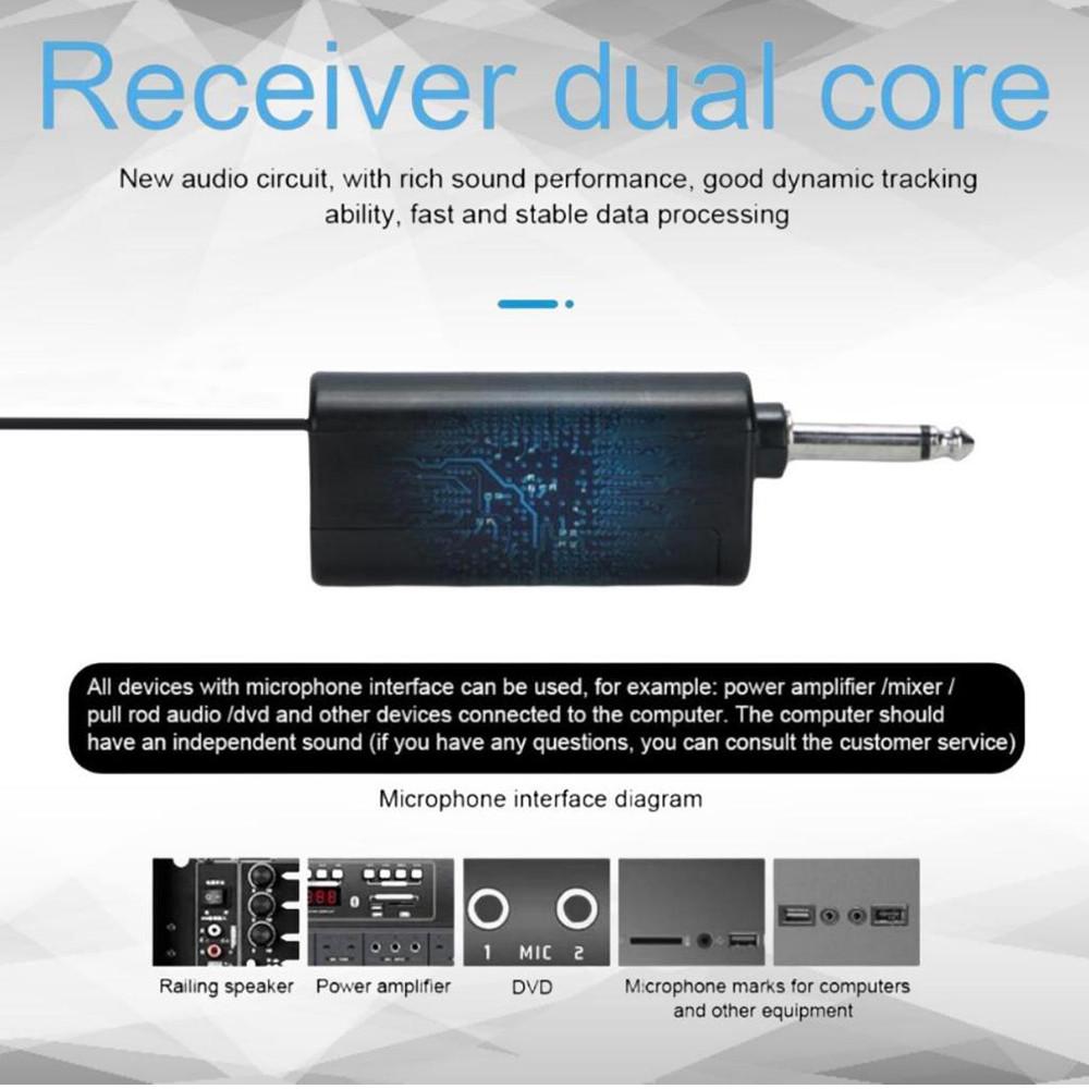 Wireless Microphone Dual Handheld Uhf Professional Karaoke For Videoke