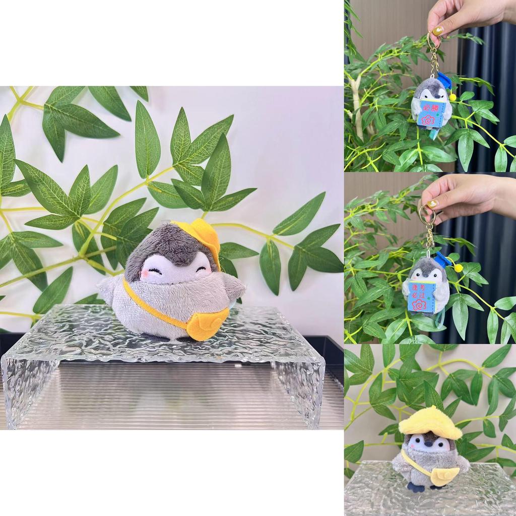 Cute Penguin Plush Doll With Hat Ideal For Key Ring Travel Companion