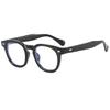 Reisnagel Anti-Blau Flacher Spiegel Herren- Und Damen-Trendiger Schwarzer Rahmen Retro Rundes Gesicht Kleiner Rahmen Street Style Personalisierte Brille